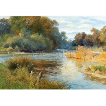 РЕПРОДУКЦИИ НА КАРТИНИ Вечер край реката в Дахау (1935)